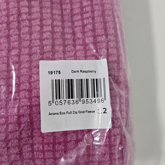 Weird Fish Women's Ariana Eco Full Zip Grid Fleece in Dark Raspberry - Size 12 - Picture 3 of 7
